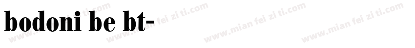 bodoni be bt字体转换